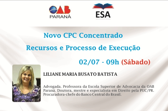 ARTE - Novo CPC Concentrado - CURITIBA - Liliane Busato postt tt