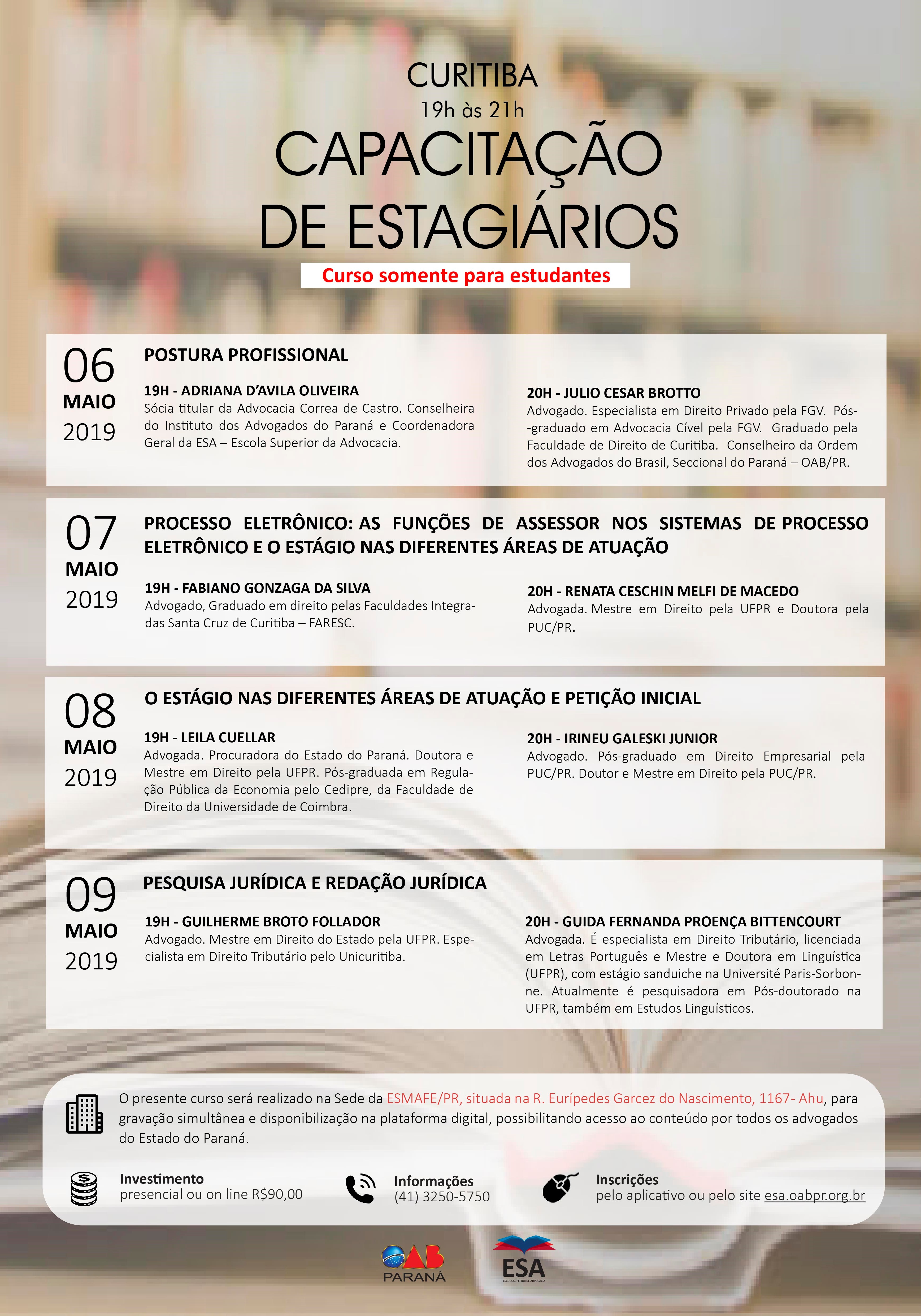 Estágio – Escritório de Advocacia – Graduação em Direito